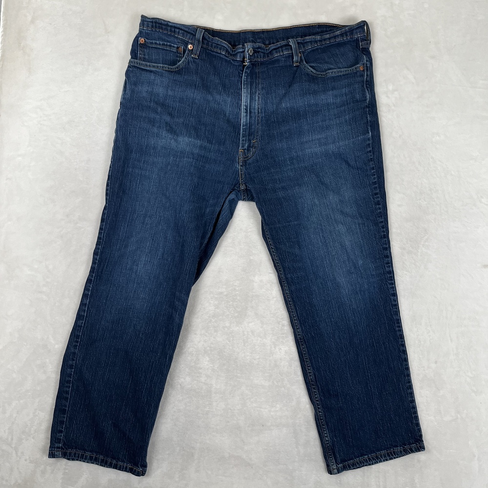 Levi's 559 Jeans Mens 44x30 Blue Relaxed Straight Stretch Denim Medium Wash